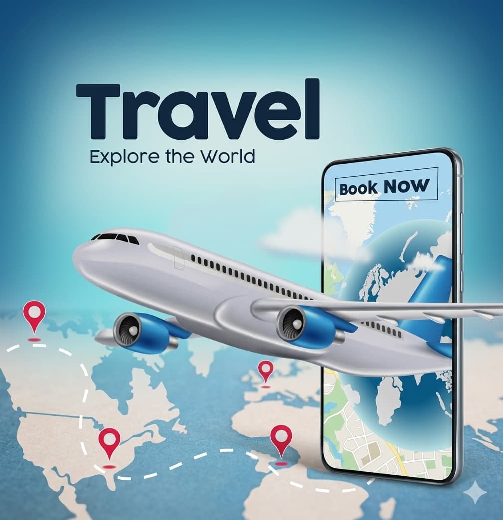 Traveler booking flights online