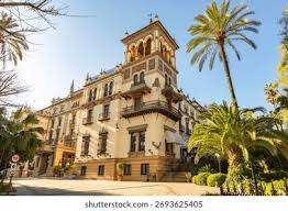 Luxury resort and coastline at golden hour